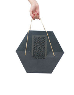 Black Morocco Hexagon Plain Design Box For Packing Hexagon Half Frame Boxes