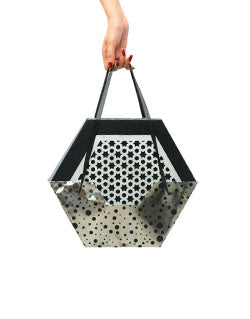 Black Morocco Hexagon Plain Design Box For Packing Hexagon Full Frame Boxes