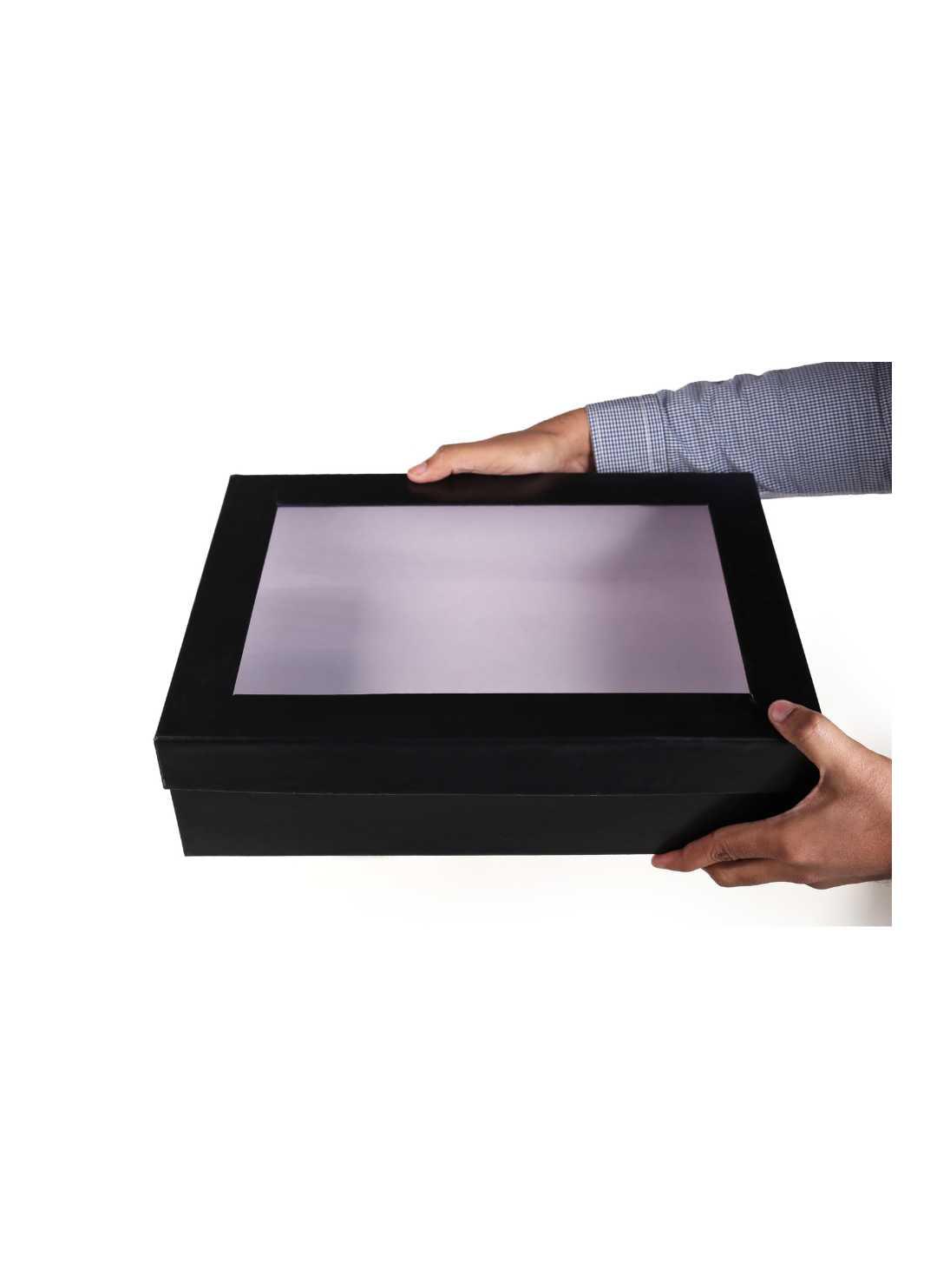 Black Color Window Box For Gifts Packaging - BoxGhar