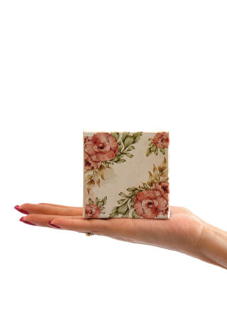 Off White Floral Design Box for Packing Gifts