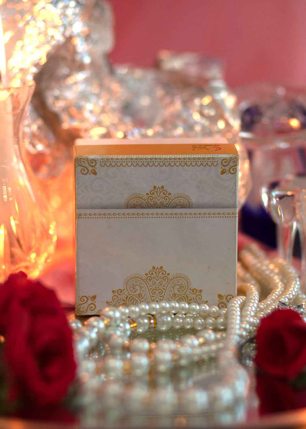 White and Golden Color Design Box for Packing