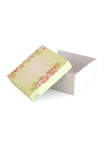 Green Color Floral Design Box for packing