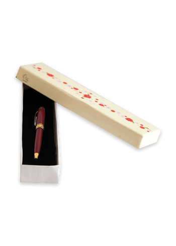 Off White Floral Design Box for Packing