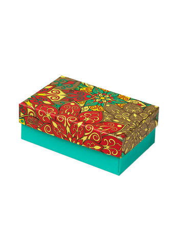Gold Floral Pattern Sweet Packing Boxes - Floral design Boxes For Events