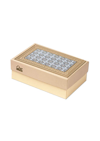 Gold & Off White Floral Design Box for Packing