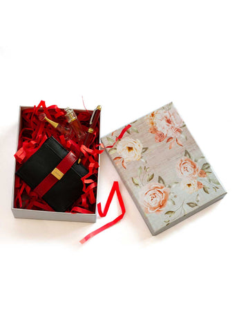 Peach and Yellow Flowers Design Box for Packing