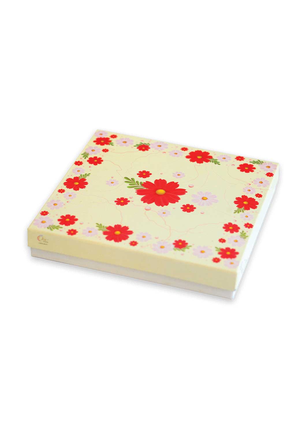 Off White Floral Design Box for Packing