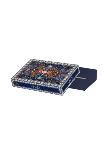 Blue Oranament Cloth Packing Gift Box