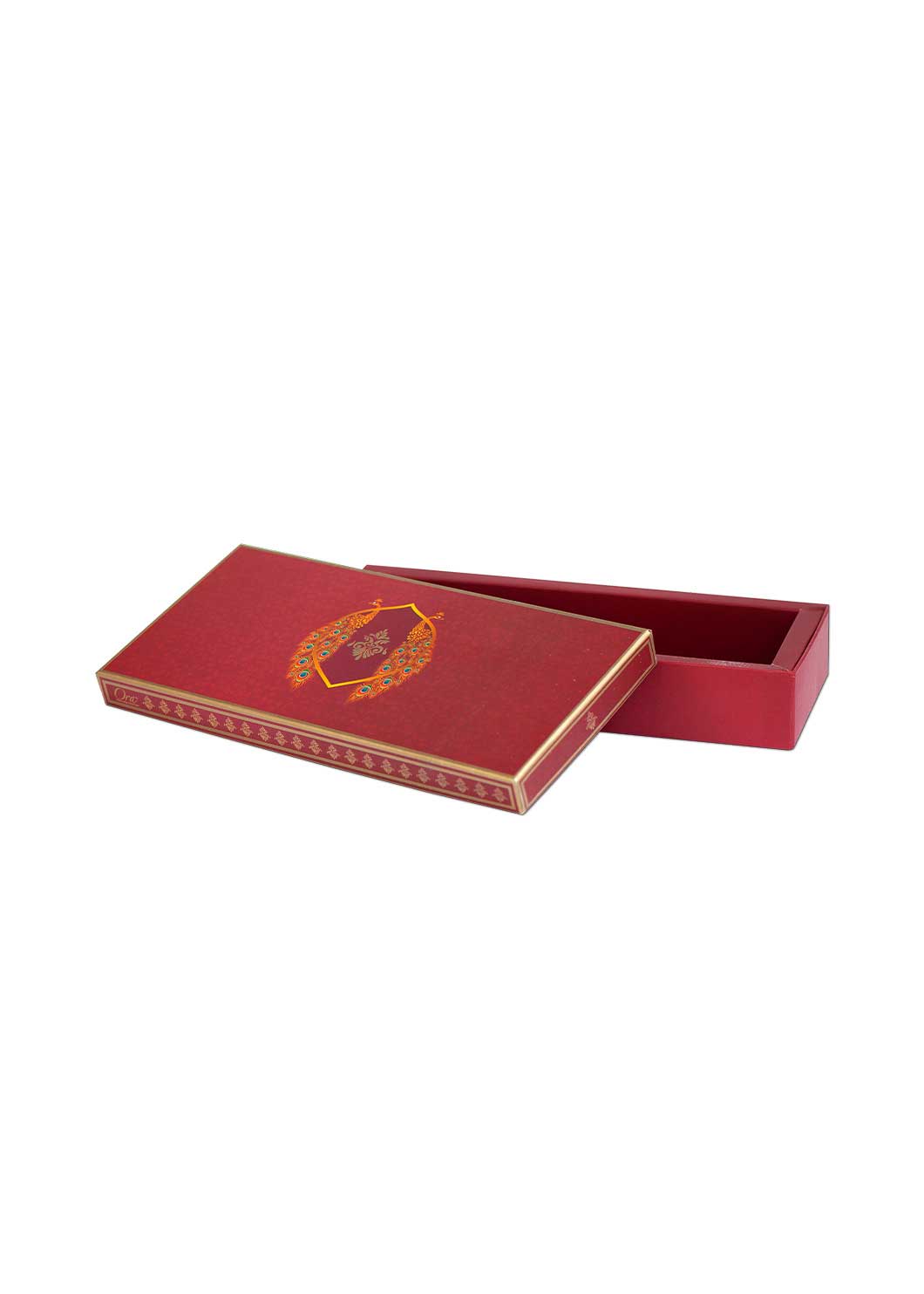 1KG Beautiful Peacock Red & Gold Design Box for Packing