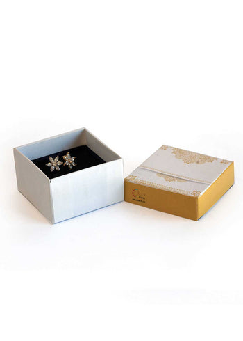 Turquoise Color Floral Design Box for Packing