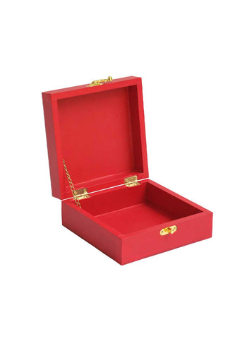 Premium Wooden Box | Square Shape Wooden Box | Wedding Ring Box | Wedding gift for married couple Couples witnesses | Bidhbox
