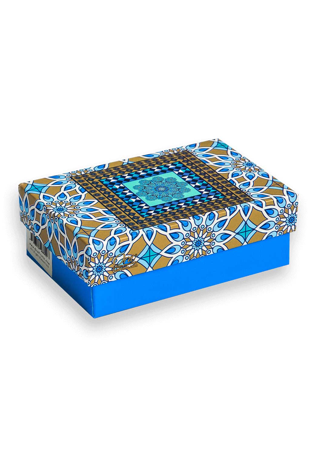 Golden & Persian Blue Design Box for Packing