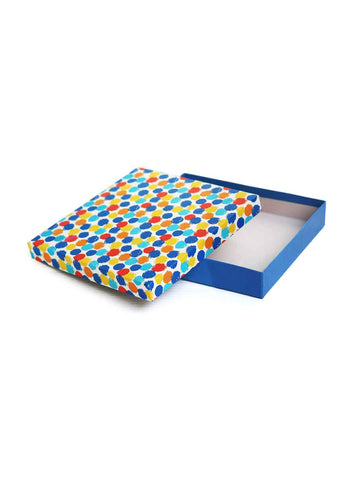 Color Splash Doted Design Square Box For Gift Packaging