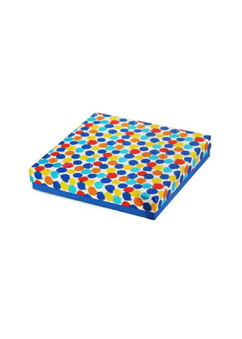 Color Splash Doted Design Square Box For Gift Packaging