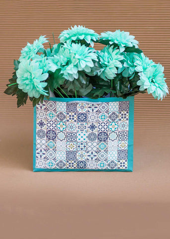 Half Kg Sweet Box With Geometric Shape Design - Sea Green Sweet Box Packaging - Elegant Design