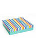 Blue Yello Orange Stripes Empty Box - Blue Yello Orange Stripes Box For Clothe Packaging - Empty Designed Box