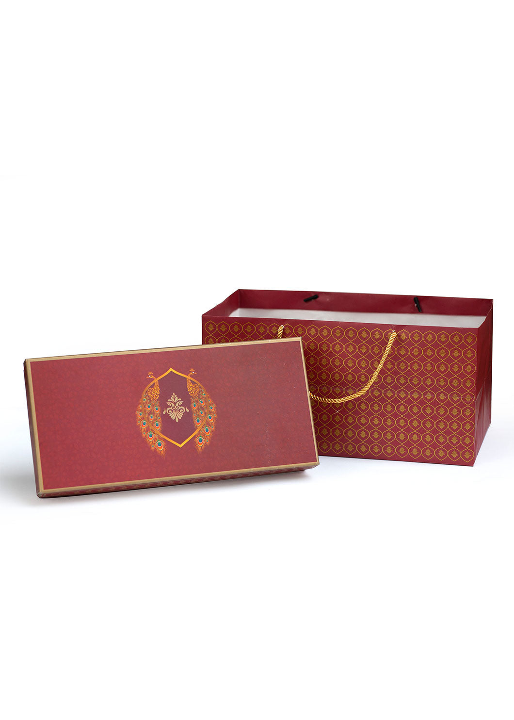 1KG Beautiful Peacock Red & Gold Design Box for Packing