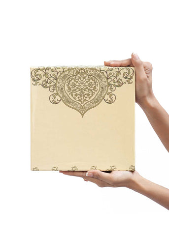 Gold Vintage Ornament Design Box for Packing - 1 Kg Sweet Empty Box