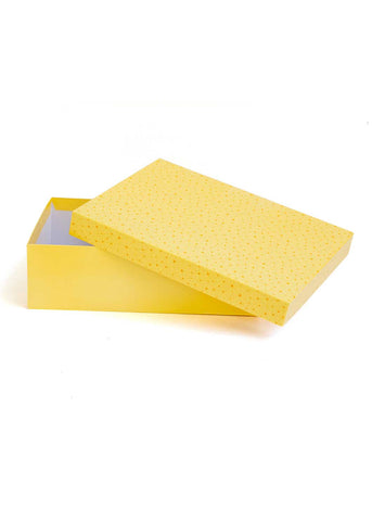 Connected Dots Design Golden Square Box For Multipurpose Packaging