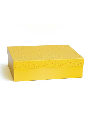 Connected Dots Design Golden Square Box For Multipurpose Packaging