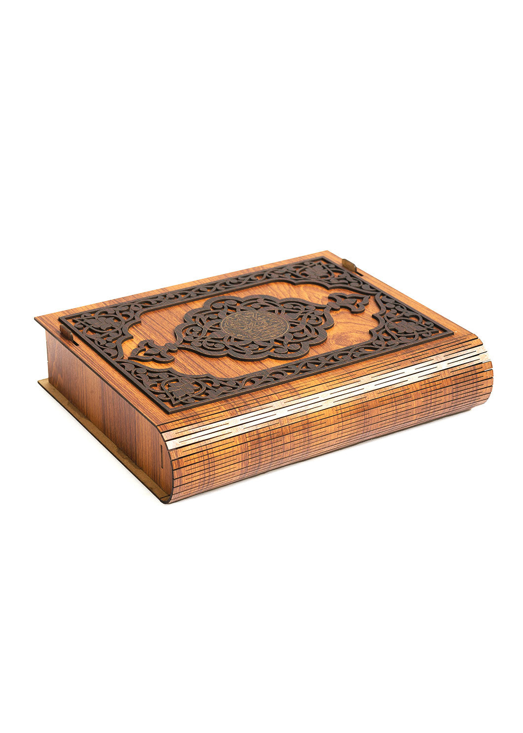 Brown And Dark Brown Wooden Box For Quran - Wooden Juzdaan - Quran Ghilaf - Premium Wooden Box - For Quran