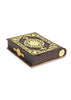 Dark Bown Wooden Box With Badge Carvin Gift Box For Quran - Wooden Juzdaan - Quran Ghilaf - Premium Wooden Box - For Quran
