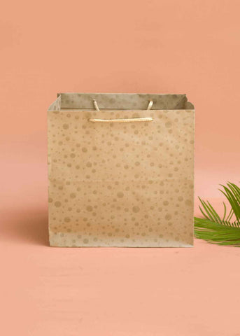 Craft Dots Pattern Design Bag for Multipurpose Packing - 9x3.5 Square Paper Bags