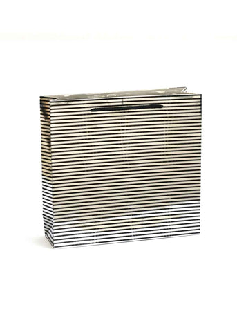 Plain White Black Line Paper Design Bag for Packing Paper Bags