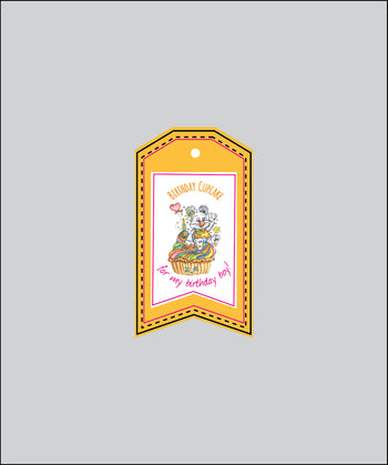 Design Tag for Packing 3d Birthday Tag