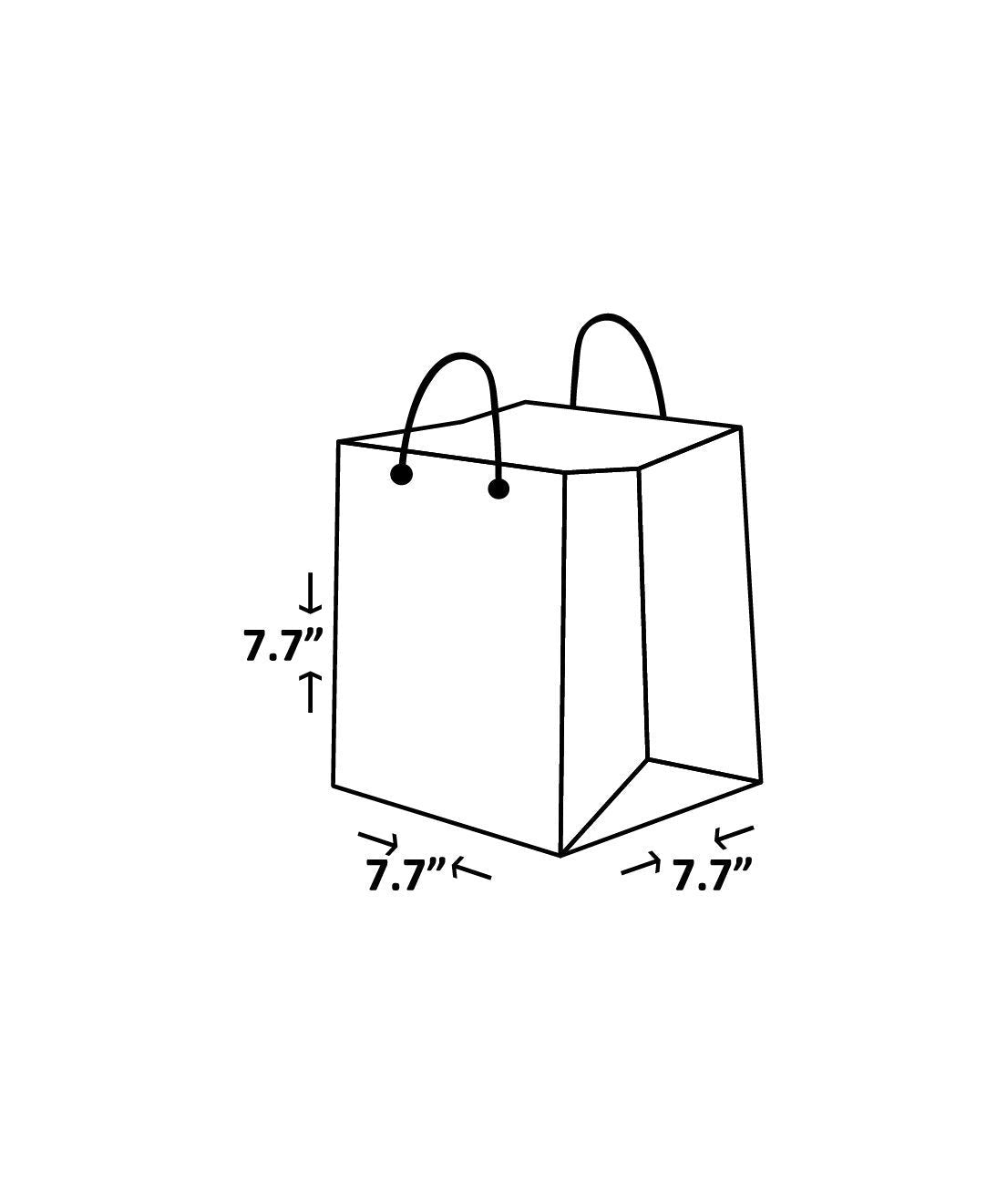 Craft Paper Bag - Heart Pattern Design Square Paper Bag For Multupupose Packaging