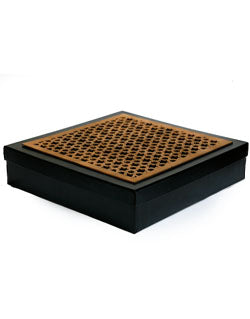 Black Morocco Plain Design Box For Packing Square Full Frame Boxes