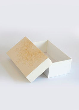 White and Gold Design Box for Packing