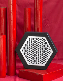 Black Morocco Hexagon Plain Design Box For Packing Hexagon Full Frame Boxes