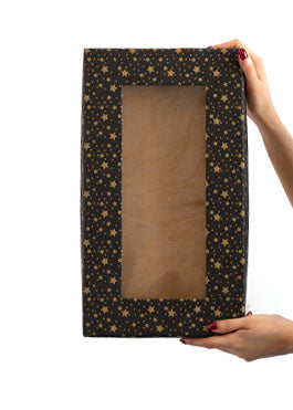 Night Sky Design Box  With Window For Packing