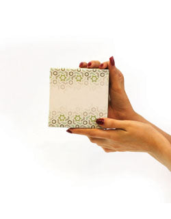Green and White Design Box for Packing